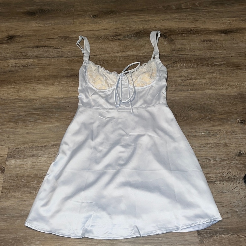 Baby blue mini dress